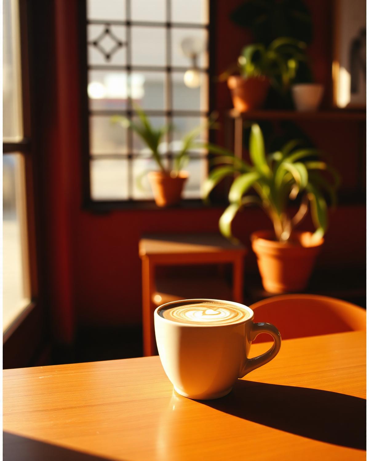 Latte at a third-wave café in Mexico City